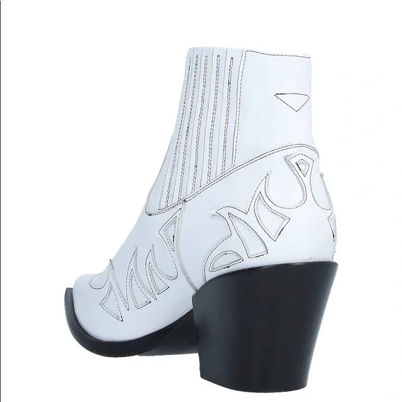 MYACLARA Italian western ankle boots leather NIB size 7 EU 38 - Picture 4 of 11